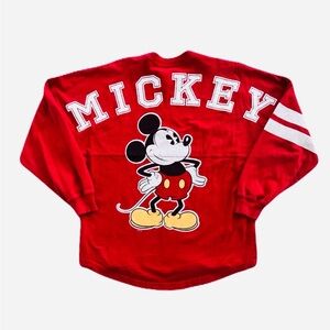 Unisex Red Mickey Mouse Vintage Spirit Jersey Disneyland Resort Size Small